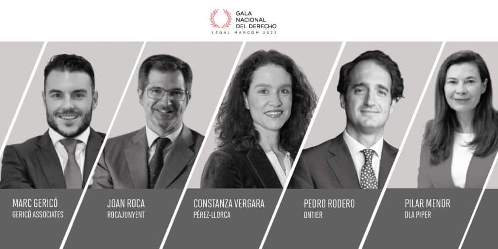 Partners from DLA Piper, Pérez-Llorca, RocaJunyent and Ontier will debate at the Legal Marcom Gala 1 Foto de los socios de DLA Piper, Pérez-Llorca, RocaJunyent y Ontier, que debatirán en la Gala Nacional del Derecho Legal Marcom, que organiza Gericó Associates